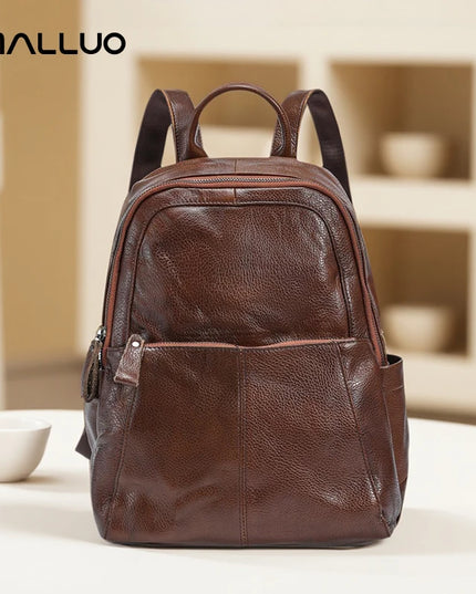 Damen Leder Rucksack aus weichem Rindsleder für Alltag & Reise