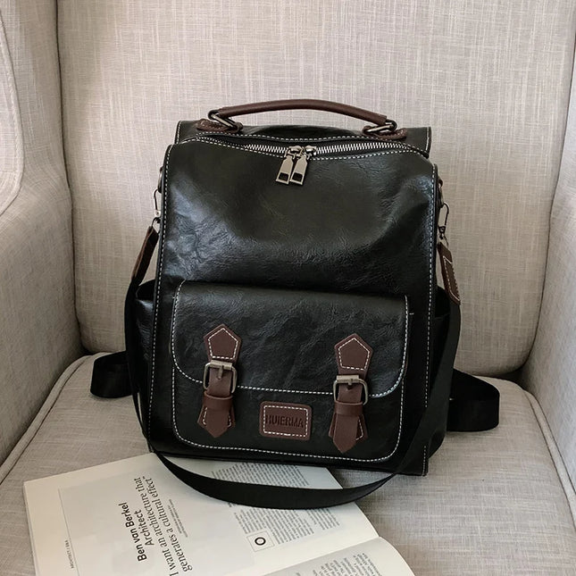 Vintage Lederrucksack Damen – Schultertasche & Rucksack für Alltag