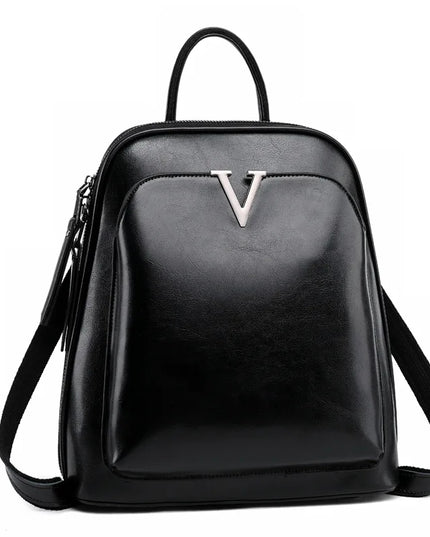 Retro Leder Rucksack Damen – Schultertasche & Daypack aus Echtleder