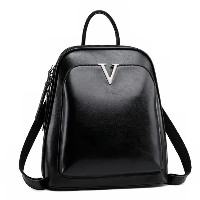 Damen Lederrucksack & Umhängetasche aus Oil Wax Leder