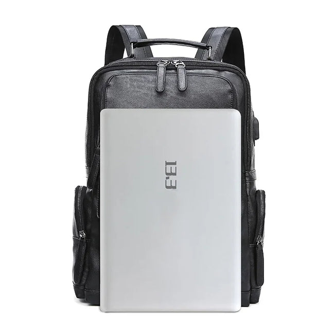 Herren Lederrucksack Schwarz – Vielseitig für Reise & Alltag
