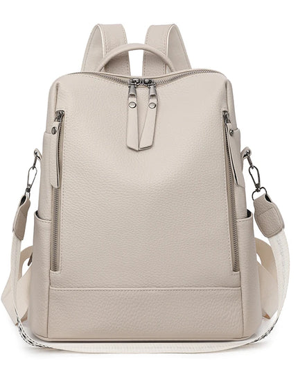 Eleganter Leder Rucksack für Damen – Wandelbar & Wasserabweisend