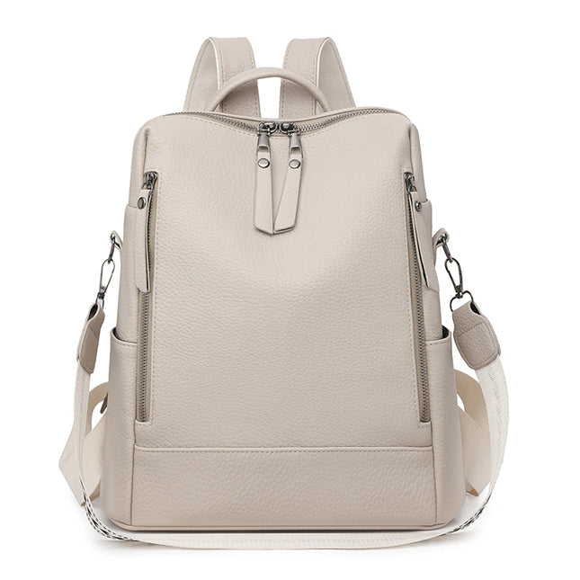 Eleganter Leder Rucksack für Damen – Wandelbar & Wasserabweisend