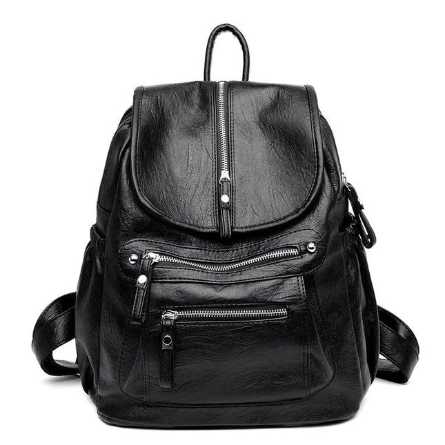 Vintage Leder Rucksack Damen – Schultertasche für Alltag & Reise