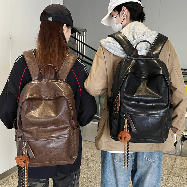 Stilvoller Leder Rucksack – Perfekt für Laptop, Arbeit & Reise