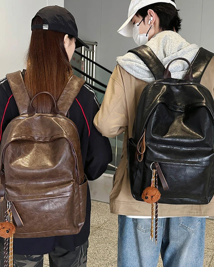 Vielseitiger Leder Rucksack für Damen & Herren – Laptop & Reisen