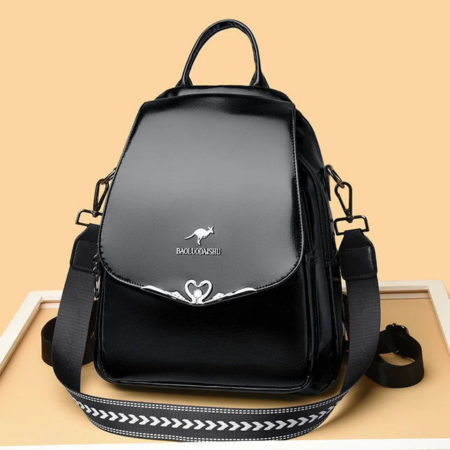Vintage Leder Rucksack Damen – Geräumig & Vielseitig als Tote Bag