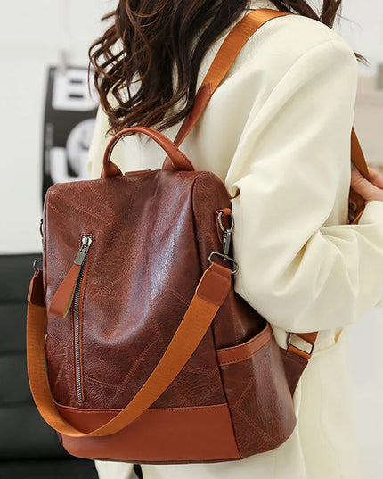 Vintage Lederrucksack für Damen & Teenager – Schule & Reise