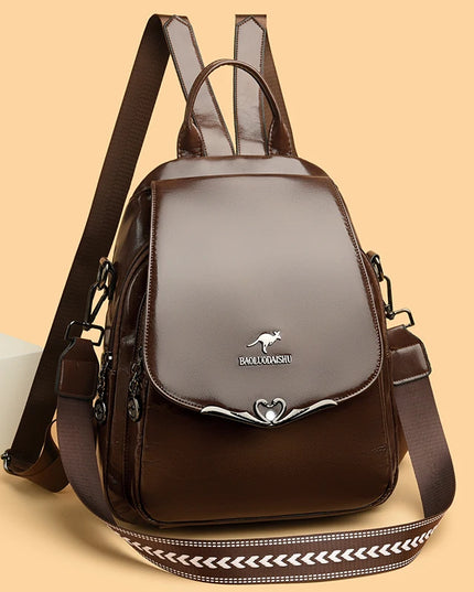 Vintage Leder Rucksack Damen – Geräumig & Vielseitig als Tote Bag