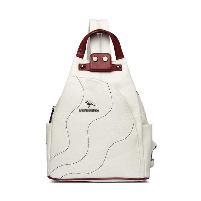 Damen Lederrucksack mit Reißverschluss – Perfekt für Reisen & Alltag