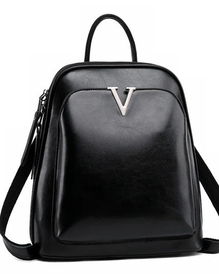 Retro Leder Rucksack Damen – Schultertasche & Daypack aus Echtleder