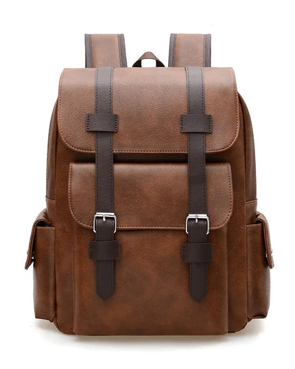 Vintage Lederrucksack für Reisen – Geräumig & mit Schnallen
