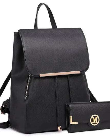 Miss Lulu Rolltop Lederrucksack Damen – City & Alltag