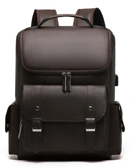 Vintage Lederrucksack mit Gürtelschnalle – Dein Reisebegleiter