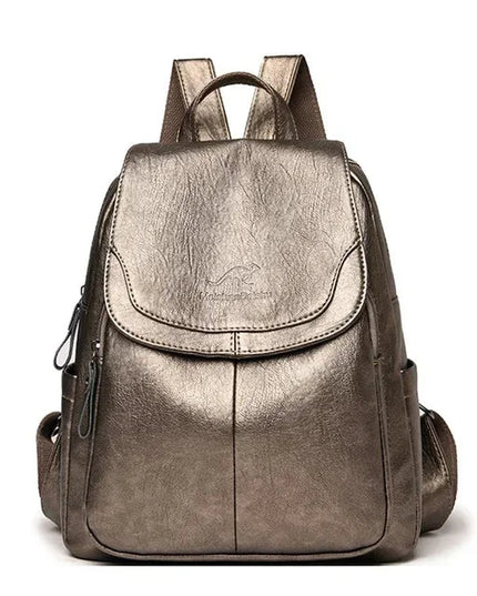 Modischer Damen Leder Rucksack aus weichem Leder – ideal für Alltag