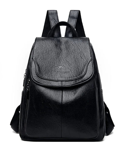Weicher Leder Rucksack für Damen – Stilvoll für Alltag & Schule