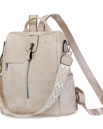 Leichter Damen Lederrucksack mit Diebstahlschutz für Reisen