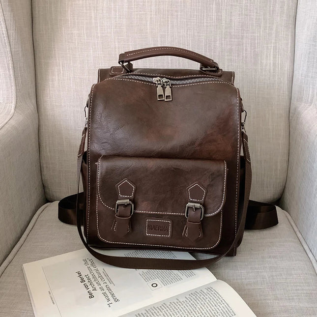 Damen Lederrucksack Vintage Stil – Ideal für Uni, Reise & Alltag