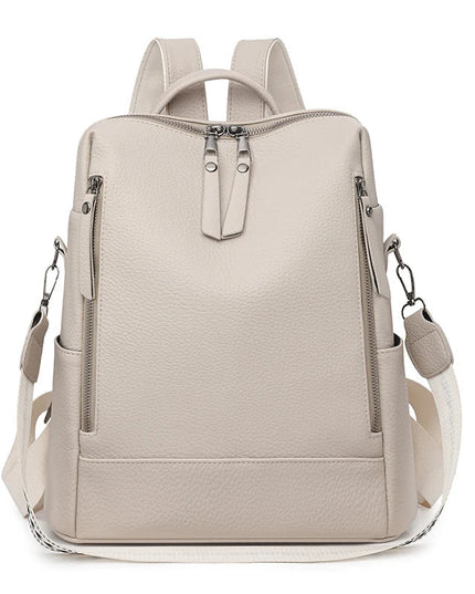 Eleganter Leder Rucksack für Damen – Wandelbar & Wasserabweisend