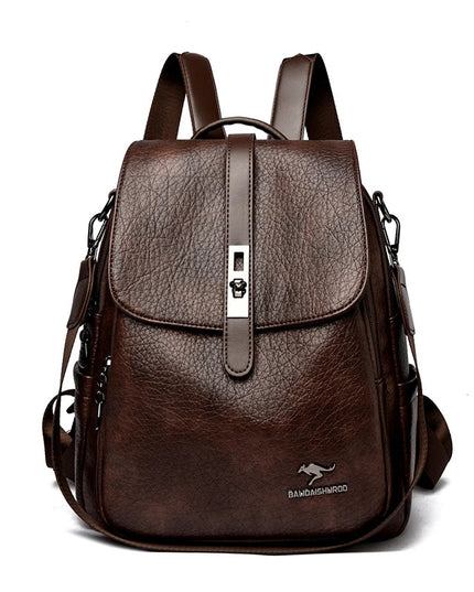 Damen Leder Rucksack 2-in-1: Rucksack & Schultertasche für Reise & Alltag