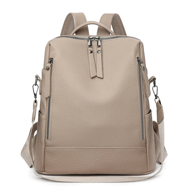 Eleganter Damen Lederrucksack – Wandelbar zur Schultertasche