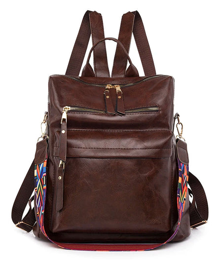 Eleganter Damen Leder Rucksack – Vielseitig für Schule & Freizeit