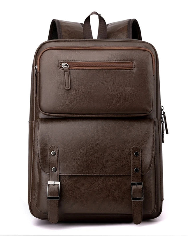 Lederrucksack für Herren: Großer Laptop-Rucksack für Schule & Freizeit