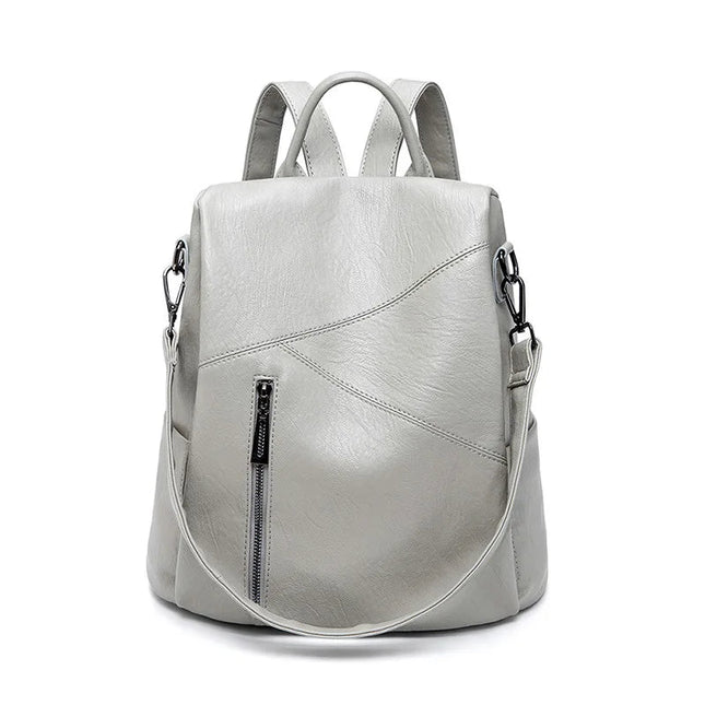 Patchwork Leder Rucksack für Damen – Kalbsleder & Diebstahlschutz