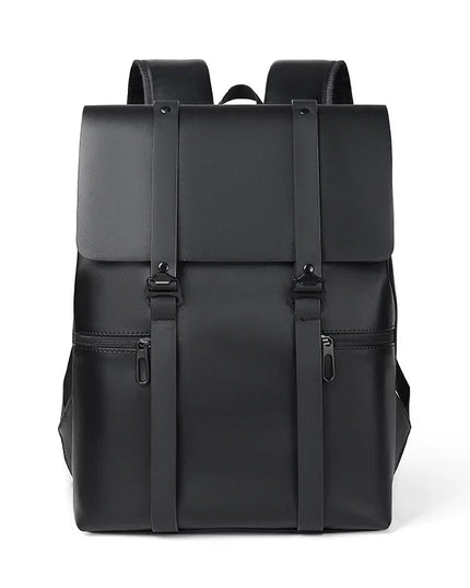 Schwarzer Lederrucksack für Herren | Laptop & Reise Begleiter