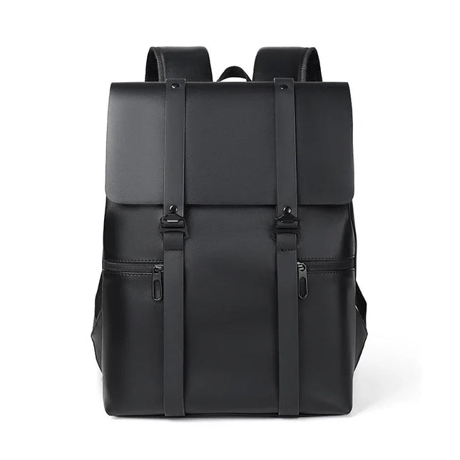 Schwarzer Lederrucksack für Herren | Laptop & Reise Begleiter