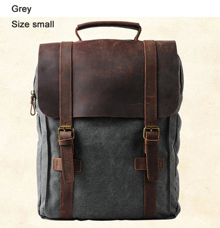 Robuster Leder Rucksack aus Canvas – Dein Begleiter für Alltag & Uni