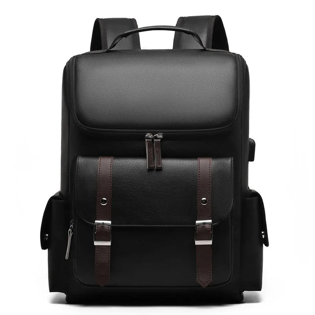 Vintage Lederrucksack mit Schnallen – Groß & Robust für Reisen