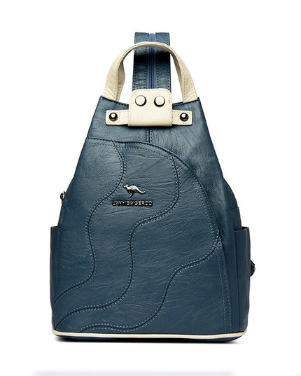 Eleganter Damen Leder Rucksack – Ideal für Alltag, Uni & Reisen