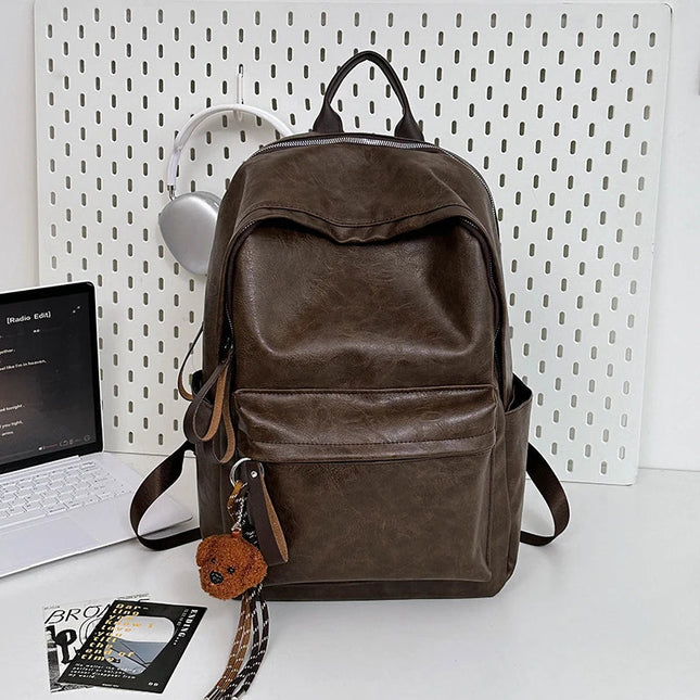 Stilvoller Leder Rucksack – Perfekt für Laptop, Arbeit & Reise