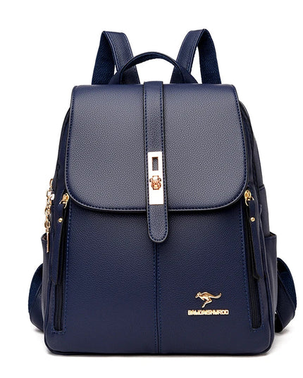 Lederrucksack Damen Schwarz – Vintage Stil für Alltag & Schule