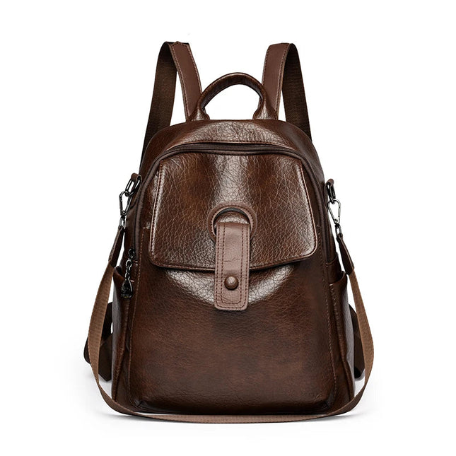 Leder Rucksack Damen: 3-in-1 Rucksack aus weichem Leder für Alltag & Schule