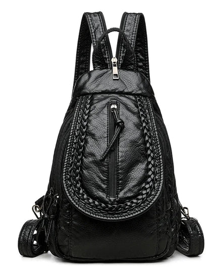 Weißer Leder Rucksack Damen – Klein, weich & vielseitig