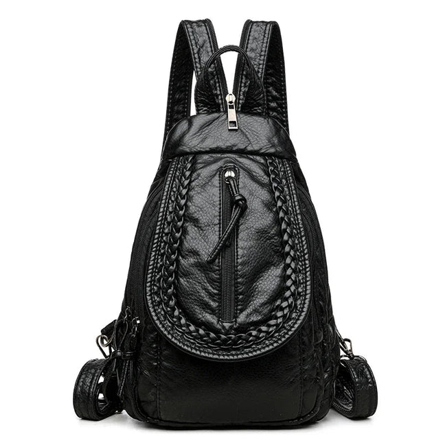 Weißer Leder Rucksack Damen – Klein, weich & vielseitig