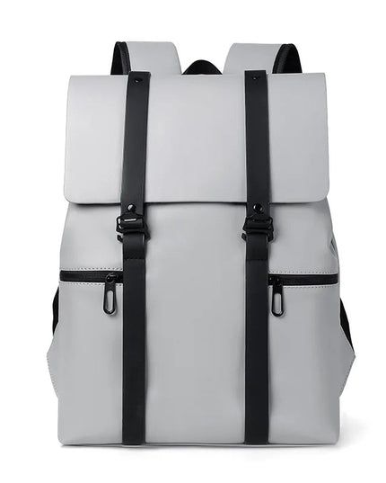 Schwarzer Lederrucksack für Herren | Alltag & 14-Zoll-Laptop