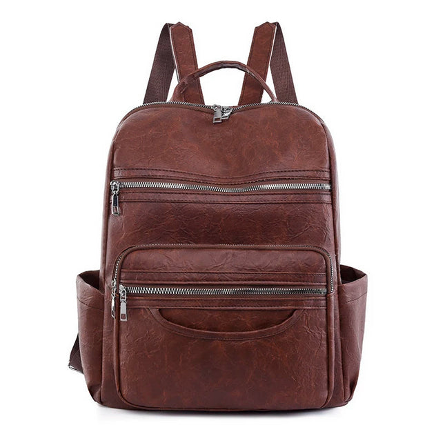 Leder Rucksack Damen 2024 – Klassischer Lammleder Rucksack für Alltag & Reise