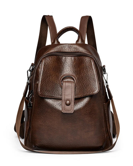 Vielseitiger Leder Rucksack für Damen – 3-in-1 Umhängetasche & Schultasche