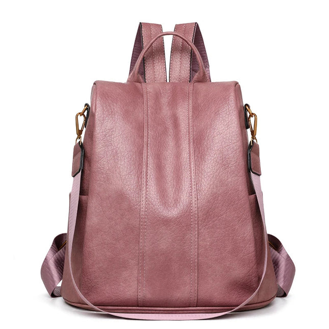 Anti-Diebstahl Leder Rucksack für Damen – Großes Fach, weich & lässig
