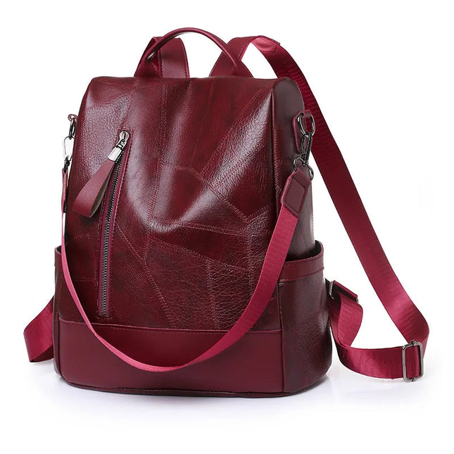 Vintage Lederrucksack für Damen – Ideal für Uni & Reise
