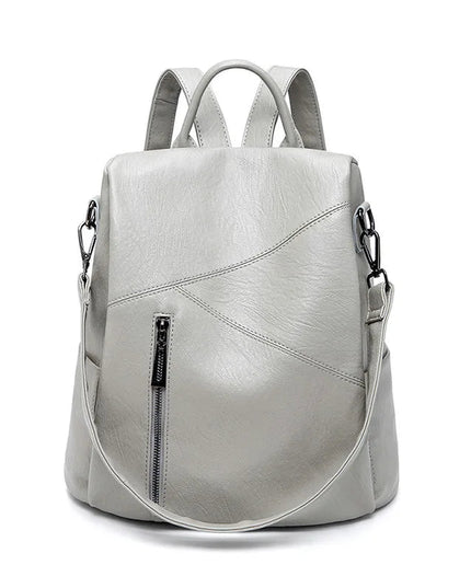 Patchwork Lederrucksack Damen aus echtem Kalbsleder – Diebstahlsicher