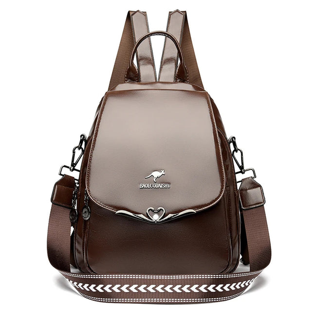 Vintage Leder Rucksack Damen – Geräumig & Vielseitig als Tote Bag