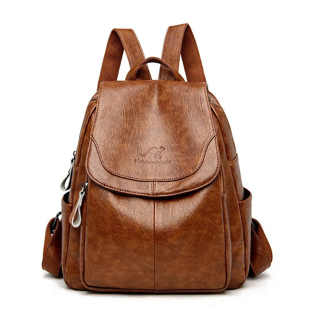 Damen Leder Rucksack im Vintage-Stil – Weich für Alltag & Reise