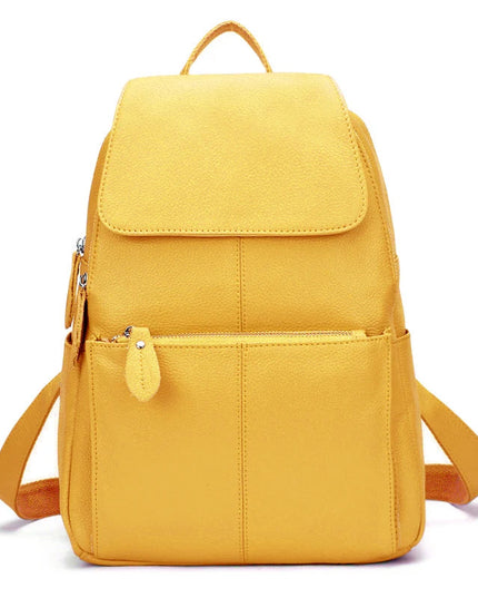 Zency Damen Lederrucksack Schwarz-Weiß – Diebstahlsicher & Geräumig