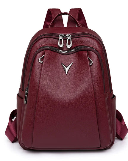 Großer Leder Rucksack für Damen – Vintage Stil für Uni & Reise