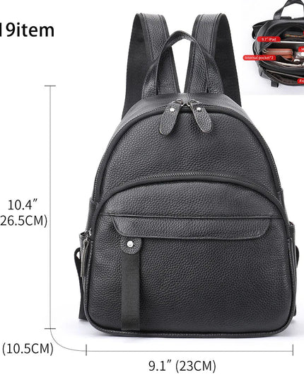 Leder Rucksack für Damen: Laptop-Fach & Diebstahlschutz