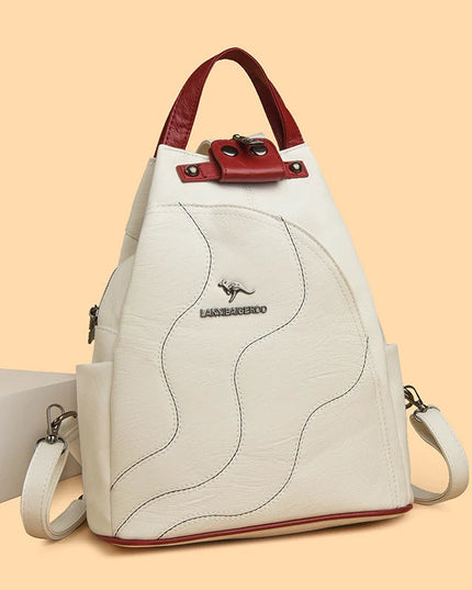Damen Lederrucksack mit Reißverschluss – Perfekt für Reisen & Alltag
